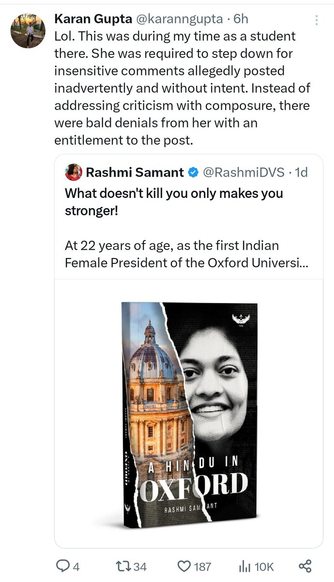 Hindus calling out 'A Hindu in Oxford' book.