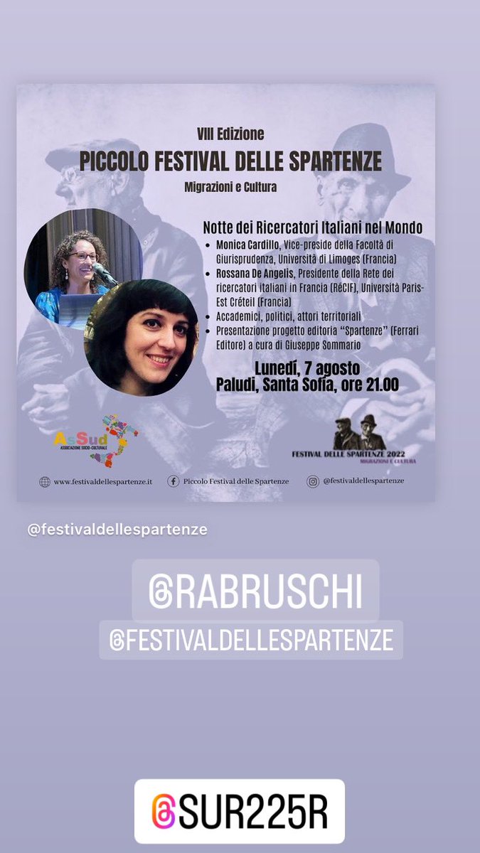 RenataABruschi's tweet photo. Notte dei ricercatori in #Calabria con la presenza di @CardilloMonica @RossanaDAngelis di @RecifAsso @peppesommario
Ci sarà molta 🇫🇷 ma anche altro nella serata che valorizza la #ricerca italiana nel 🌏 dalle 21:30 a #Paludi
#7agosto https://t.co/RLdiakZ6O6