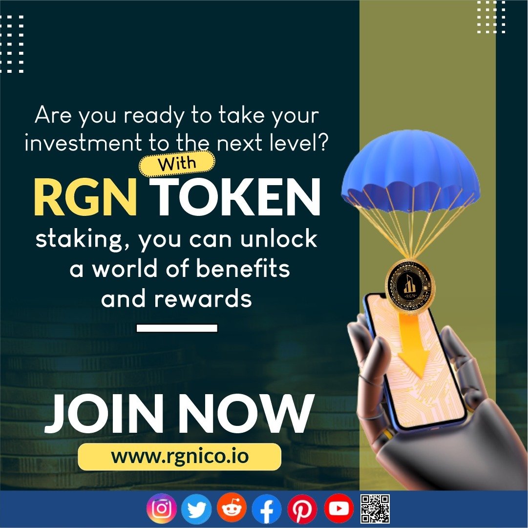 RgnToken's tweet photo. 📈🔒 Elevate your RGN Token investment game! 💎✨ Dive into the world of RGN Token staking and open the door to exciting rewards and advantages. 🚀🌟 Join the vibrant RGN Token community
🌐https://t.co/ghvMY1ArqU

 #StakeAndUnlock #RGNToken #JoinTheCommunity https://t.co/OFrguzr54T