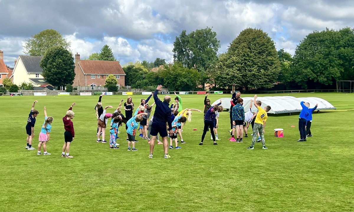 NorfolkCricket's tweet photo. Our NCB Softball Summer Camp underway at @DerehamCC this morning 🏏

We have over 35 children attending today and tomorrow for what will hopefully be two fun-filled days of cricket 💥 https://t.co/QfDX2yE3VF
