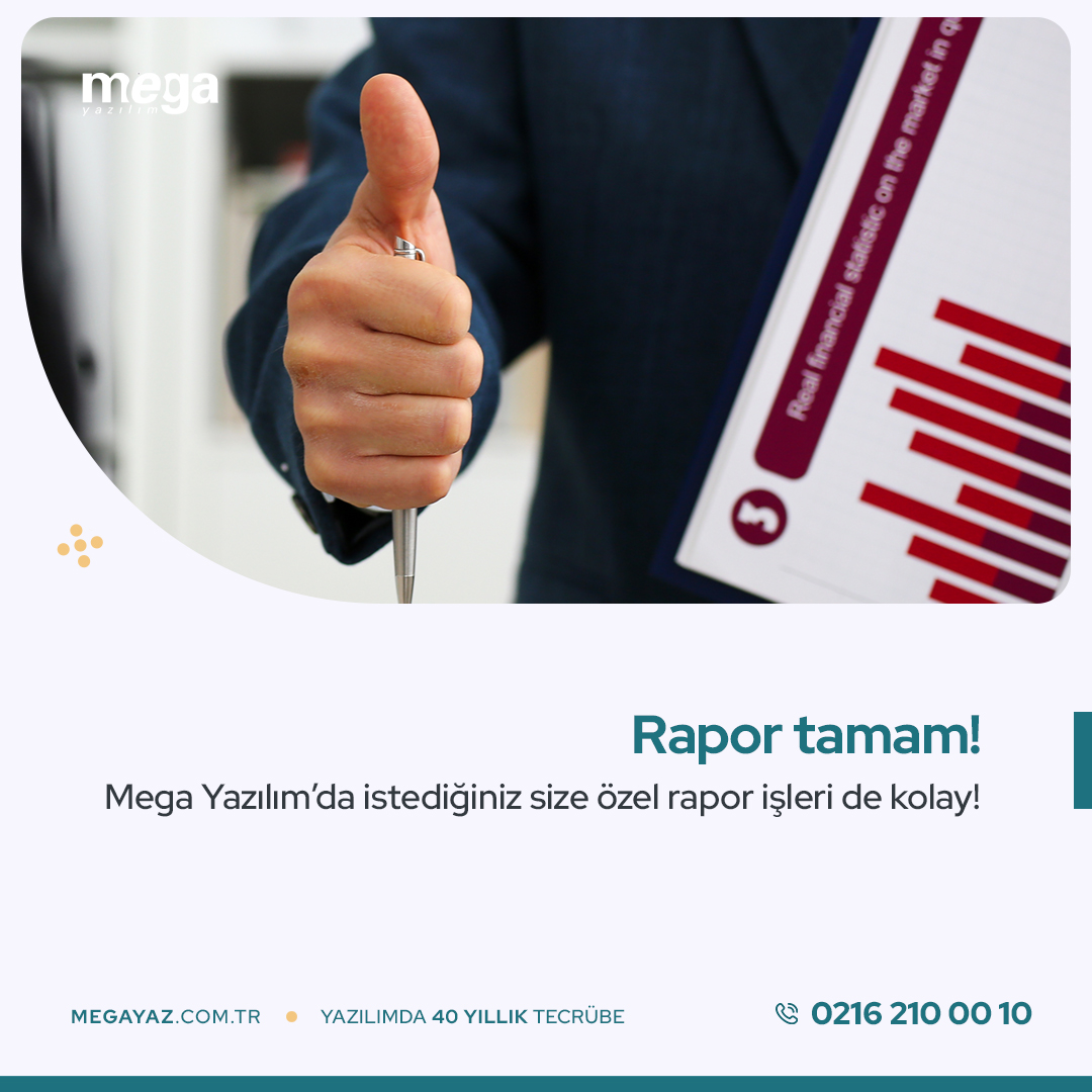 MegaYazilim's tweet photo. Rapor Tamam! Mega Yazılım'da istediğiniz size özel rapor işleri de kolay!
Yazılım ürün, hizmet ve danışmanlığında 40 yıla yakın tecrübe.
#mega #megayazılım #megaentegre #kobi #ticariyazılım #muhasebe #muhasebeprogramı #erp #megaerp https://t.co/xD0QrLGIAH