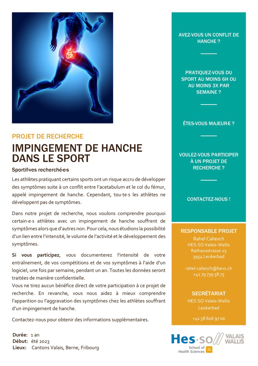C'est parti ! Pour notre projet de recherche, nous recherchons dès maintenant des athlètes souffrant d'un conflit de hanche. Pour plus d'informations, veuillez me contacter. Le partage est souhaité. Merci beaucoup ! #FAI #FAISyndrome #HipImpingement #Impingement #Cam #Pincer