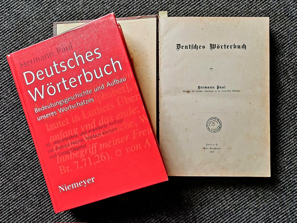#OnThisDay vor 177 Jahren wurde der #Junggrammatiker #HermannPaul geboren. Neben seinem Hauptwerk, den 'Principien der Sprachgeschichte', verfasste der Lexikograph u. a. ein 'Deutsches Wörterbuch' (1897), an dessen 10. Auflage (2002) ich die Ehre hatte, mitarbeiten zu dürfen.