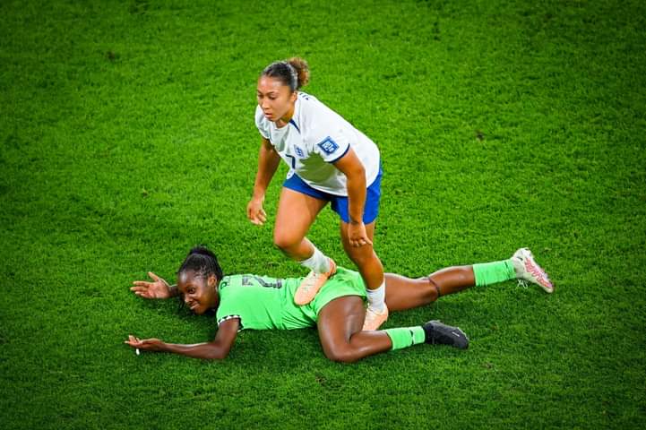 PBPwroteIT's tweet photo. Lauren James stepped on some balanced diet and had to be punished with RED CARD. Thank God for VAR

You don't disrespect African food. Certainly not Afang with fufu.

| Racism | Oshoala | Reece James | #ENGNGA | Alozie | Plumptre |
#FIFAWomensWorldCup2023
https://t.co/WZH1yuX7Rm https://t.co/4CMeuNNGrh