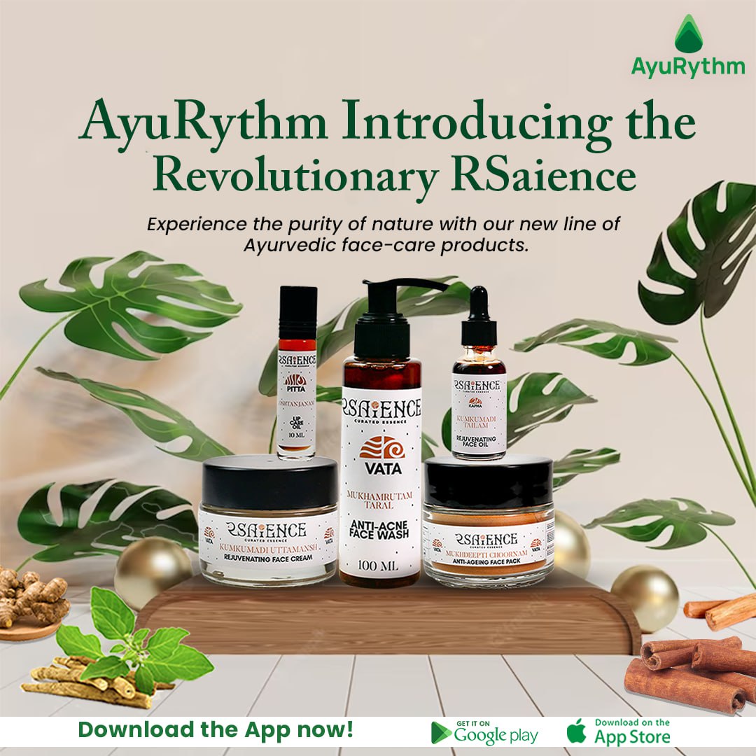 Embrace RSaience: where #nature meets science in perfect harmony. Discover 🌿AyuRythm's new line of #Ayurvedicproducts, elevate your ✨wellness journey.
❤️ Get Up to 30% OFF❗️
👉 Shop Now: shop.ayurythm.com
📱Android: bit.ly/3T6iW0a0
📱IOS: apple.co/3JvhXlM