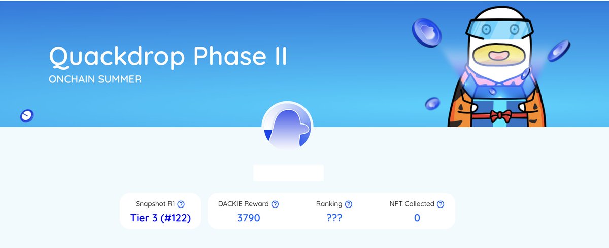 daboyshine (@daboyshine) on Twitter photo ✅เช็คยอด $DACKIE Airdrop🪂✅
<a href="/DackieSwap/">DackieSwap</a> เปิดให้เช็คยอด $DACKIE สำหรับ Round 1 แล้วครับ
ทางไป : dackieswap.xyz/points
FYI :
- ทีมแจกตาม Tier เช่น Tier 3 จะได้ 3,790 $DACKIE
- สามารถเคลมได้หลังช่วง IDO
- Tier 6 จะได้เป็น NFT แทน $DACKIE
- Phase 2 จะมากขึ้น 4 เท่า
🔵QUACKK ! ✅เช็คยอด $DACKIE Airdrop🪂✅
<a href="/DackieSwap/">DackieSwap</a> เปิดให้เช็คยอด $DACKIE สำหรับ Round 1 แล้วครับ
ทางไป : dackieswap.xyz/points
FYI :
- ทีมแจกตาม Tier เช่น Tier 3 จะได้ 3,790 $DACKIE
- สามารถเคลมได้หลังช่วง IDO
- Tier 6 จะได้เป็น NFT แทน $DACKIE
- Phase 2 จะมากขึ้น 4 เท่า
🔵QUACKK !