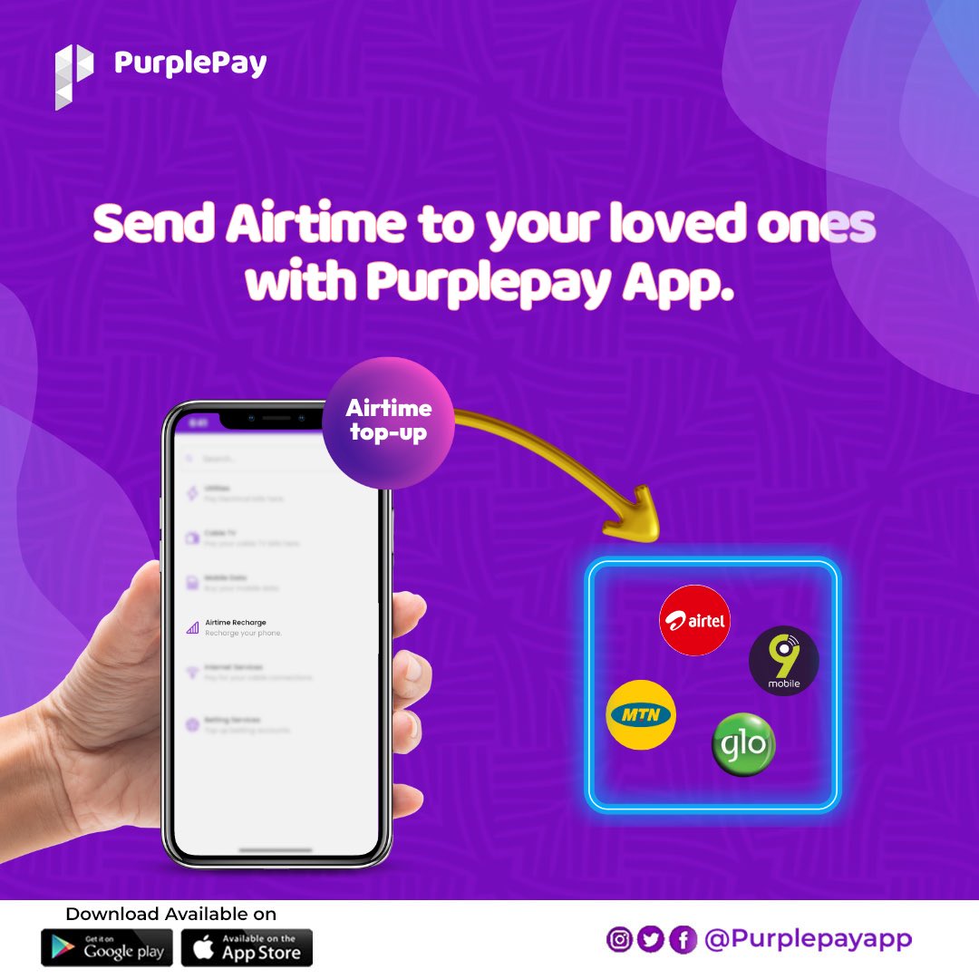 Purplepay_app's tweet image. It’s a new week to show some love 💜
Send airtime to your friends with Purplepay App today 💜

Have a great week! 

#purplepay #purplepayapp