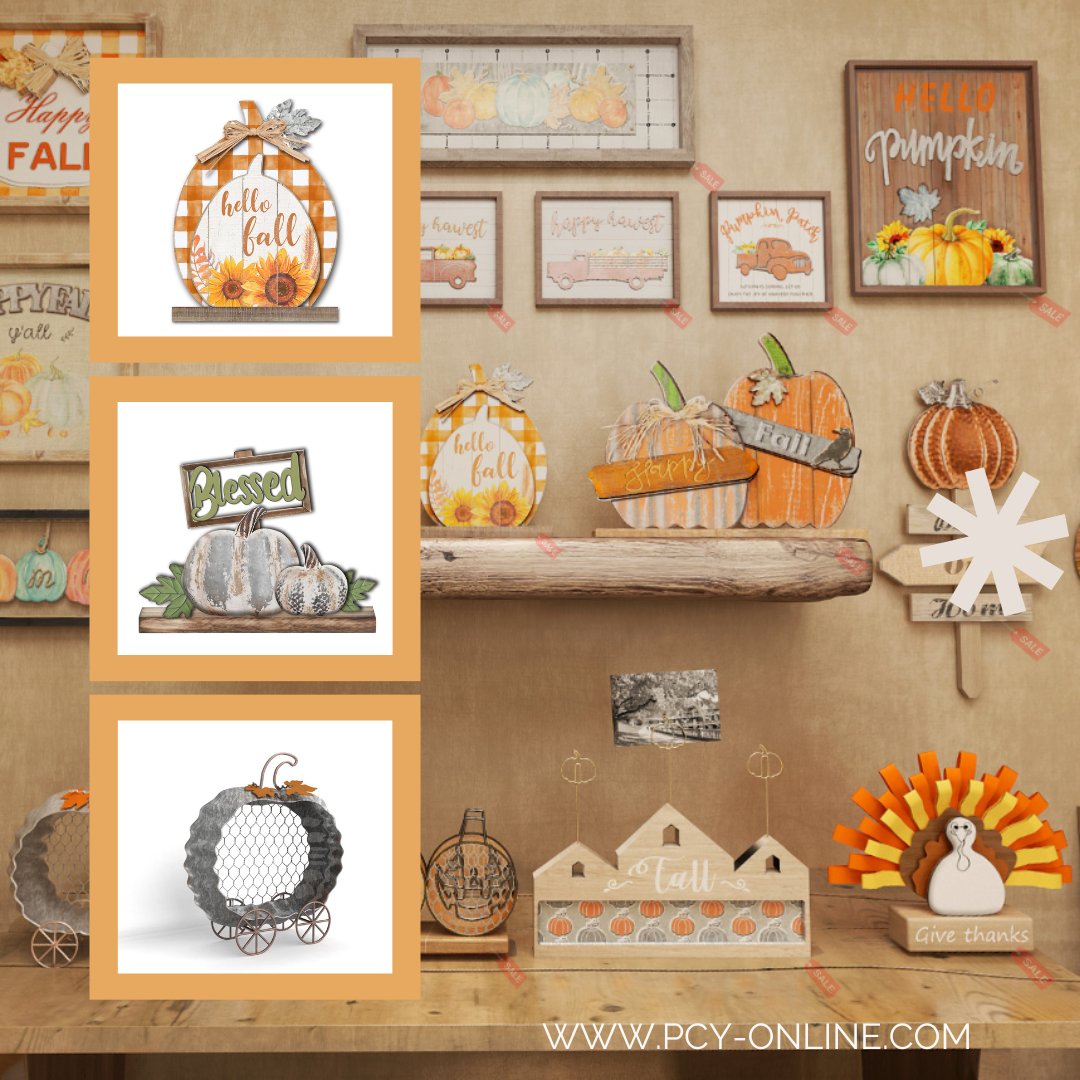 September is next month. Time to pick up
Halloween decor and start your Fall decor shopping.
🍂🎃👏
#halloween #falldecor #autumndcor #harvestdecor
#pumpkindecor #wallsign #walldecor
#wholesalehomedecor #onlineshop #decor
#gardendecor #tradeshow #tradefair #onlineexhibition