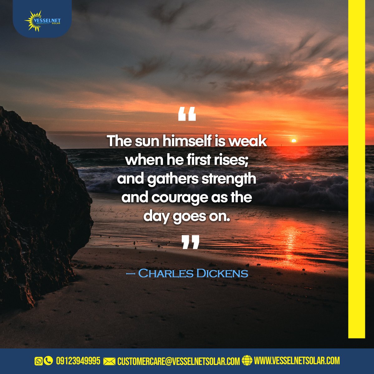 Rise and Shine: Embrace the Week with Growing Strength and Courage ☀️ 

#MondayMotivation
#Vesselnetsolar