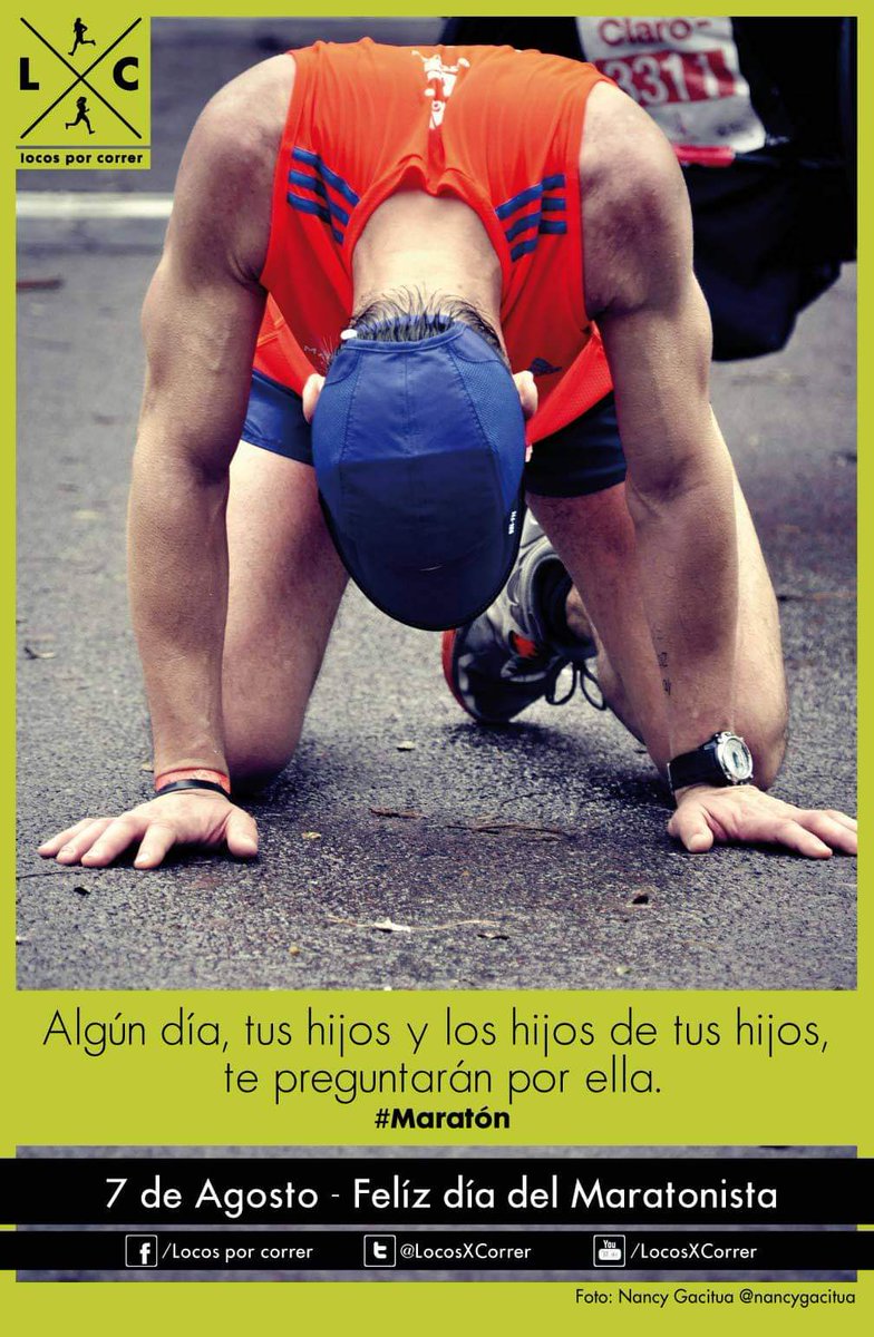 LocosXCorrerOK's tweet photo. 7 DE AGOSTO: DÍA DEL MARATONISTA (en Argentina y donde quieras!)

El argentino Juan Carlos Zabala en Los Angeles, en 1932, y Delfo Cabrera en Londres, en 1948, ganaron en la misma fecha, la maratón olímpica. Sí; con 16 años de diferencia, pero en ambos casos un 7 DE AGOSTO. https://t.co/H4i0wBPsyO