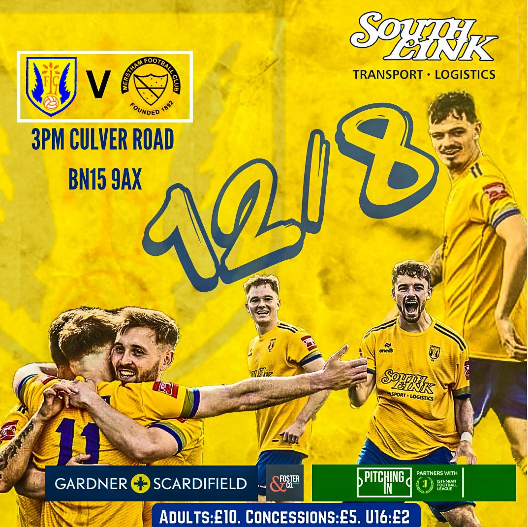 LancingFC's tweet image. Next up 🔜 The Isthmian League season starts again

🆚  @MersthamFC1892 
📅 Saturday 12th August
🏆 @IsthmianLeague South East
🕒 15:00
🏟️ Culver Road, BN15 9AX 
🎟️ £10 adults/£5 concessions/£2 under 16s