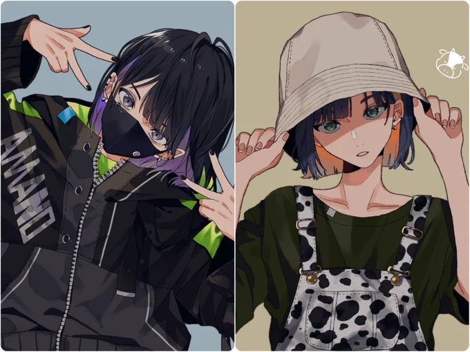 #夏休みはフォロワーが増えるらしい ほんとう?? ぱっつんとおかっぱの男の子描いてます!