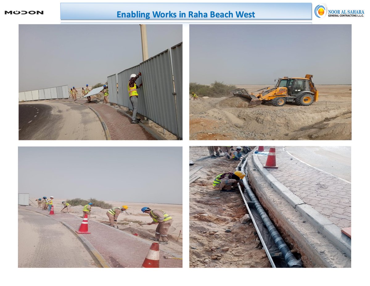 NoorContracting's tweet image. As part of our newly awarded project with MODON, NAS team carries out various kick-off road activities for the execution of the Early Works Package at Al Raha Beach West Project.

Wishing our team all the best.

#roads #enablingworks #earthworks #AbuDhabi #construction #UAE