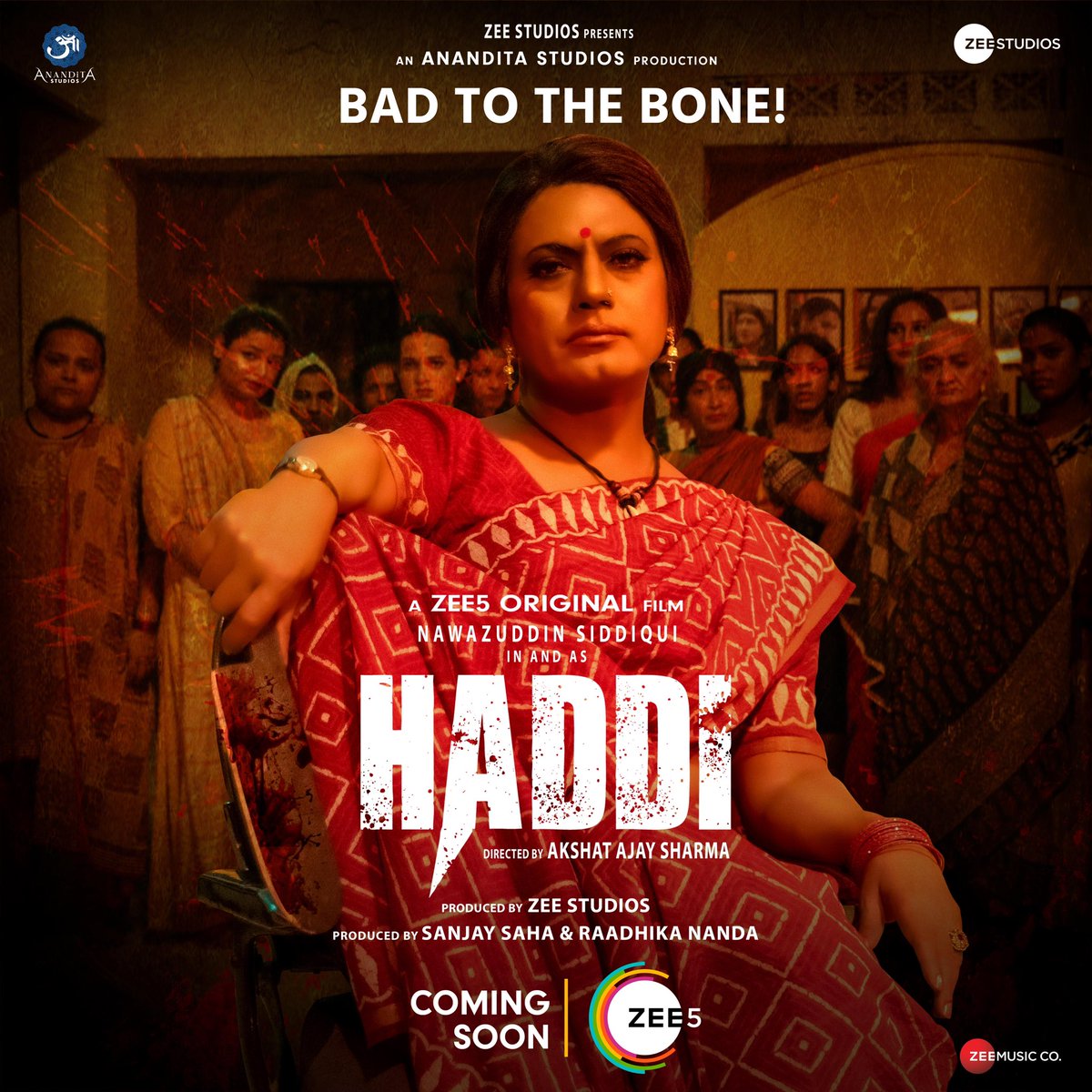 Super excited for this one! #Haddi aa raha hai soon on @ZEE5India #HaddiOnZEE5 #ZEE5 @nawazuddin_s @anuragkashyap72 @Mdzeeshanayyub @ZeeStudios_ @shariqpatel @manish_kalra_ @AkshatAjay #AdamyaaBhalla @piyushputy @IlaArun2 @rajesh_rosesh #SaurabhSachdeva #ShreeDharDubey…