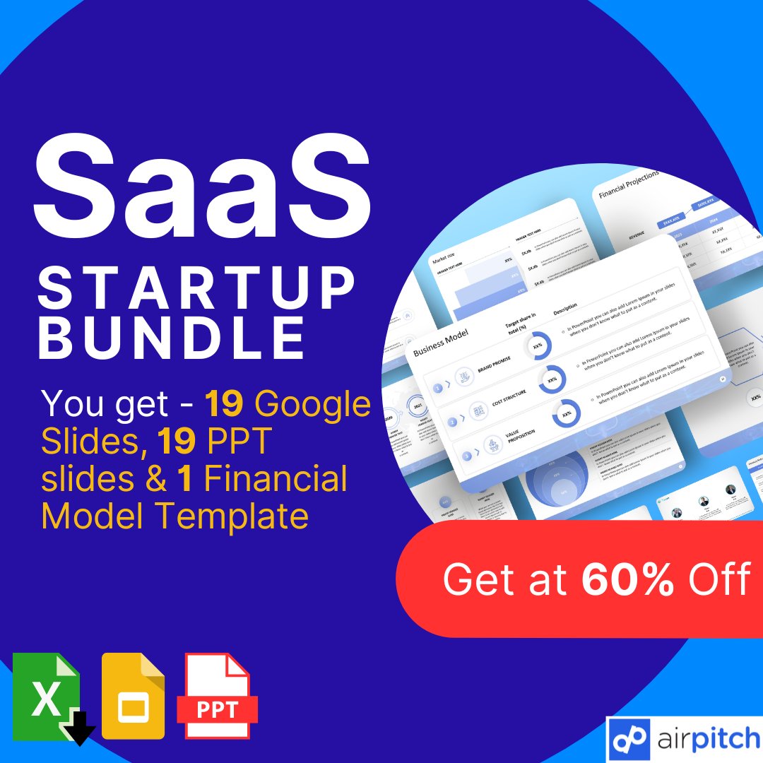 _airpitch's tweet photo. SaaS startup bundle for Startups &amp; Businesses at 60% OFF - https://t.co/jMXA4MauWd

#pitchdeck #saas #gumroad #ppt #powerpoint #startups #funding #funds #entrepreneurship #founder #growing #entrepreneurship #leadership #startup #smallbusiness #tech #innovation https://t.co/vhgClYwnaT