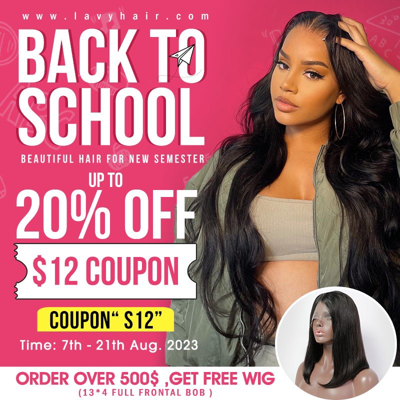 Back to school🥳🔥
Beautiful hair for new semester💕
Up to 20% off + $12 code: S12
Check more hairstyle in bio link: lavyhair.com
Order > $500 ,get free wig ( lace front wig bob wig )🛍🛍

#freewig #wigsale #hairsale #lavyhair