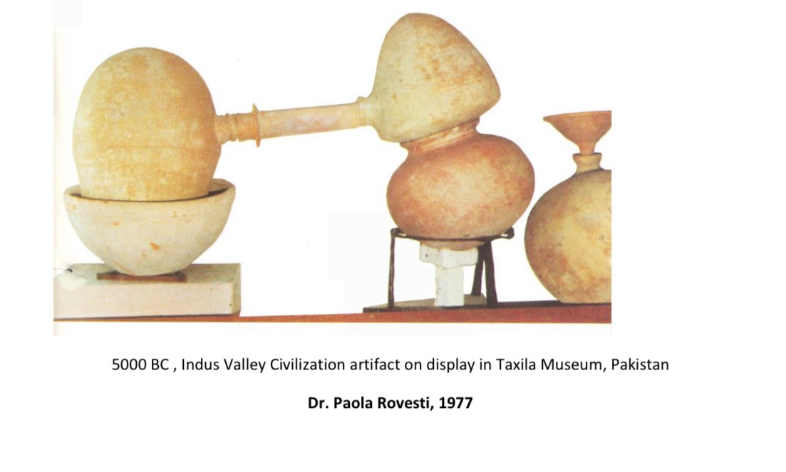 monidipadey's tweet image. || The process of distillation was known to the people of the Sindhu Saraswati valley, and they were the first to have invented the process ||

During an archaeological excavation in 1975, were found terracotta distillation equipment at Taxila by Dr. Paolo Rovesti. Along with the…