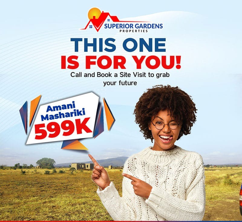 InyanjiAgnes's tweet photo. Have you invested ,if no I have the best offer for you call me for site visit today 0728838585
#AmaniGardens #SuperiorGardensproperties #PatiaRohoAmani 
#AmaniMashariki
 #MainaAndKingangi
Arsenal
#CommunityShield https://t.co/fnjRaqbp7I