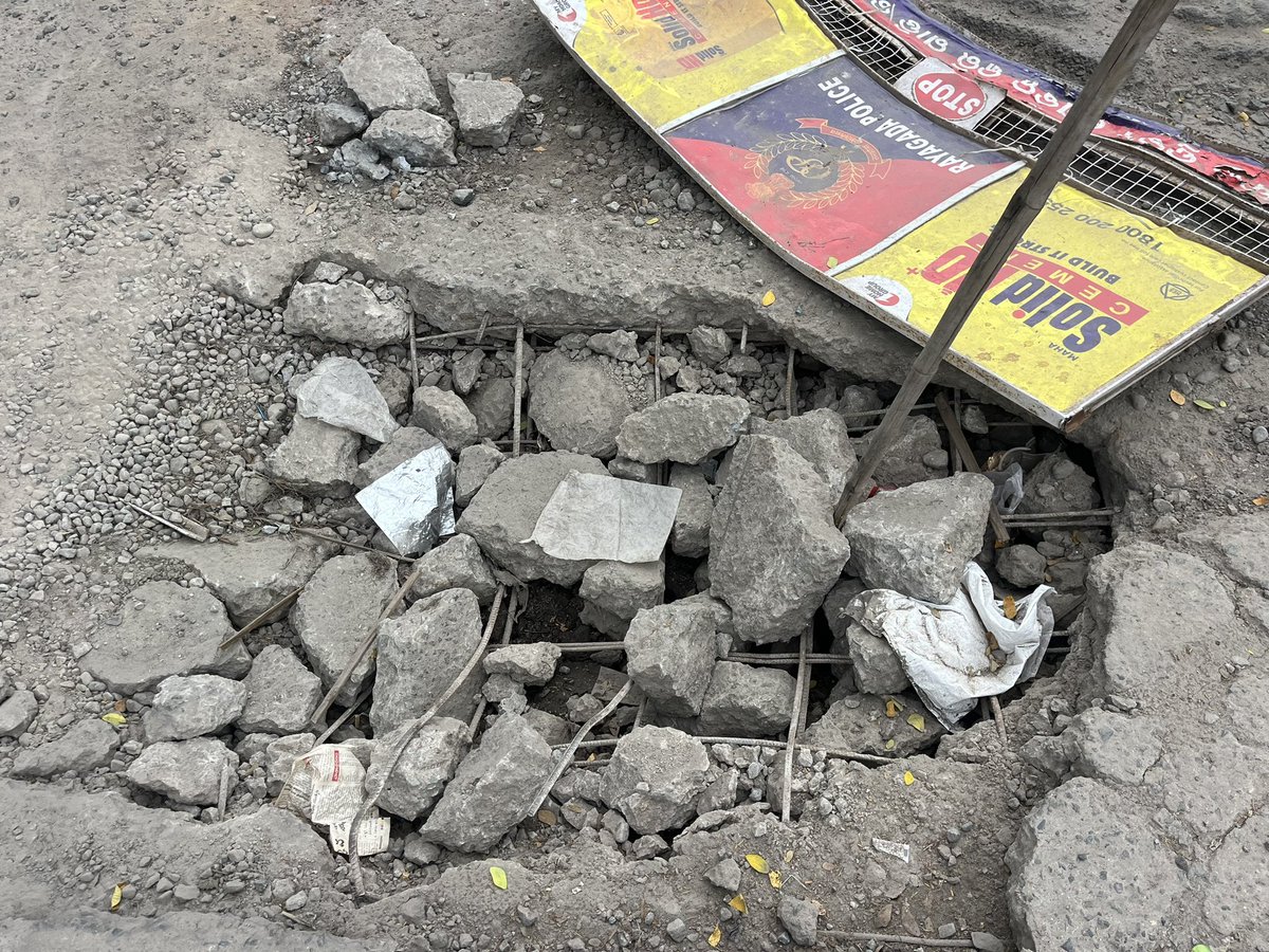 RgdaIn's tweet photo. Why do administration always compromise’s in quality check. This is the situation at old RO junction 
@DM_Rayagada @ZP_Rayagada @sprayagada @Naveen_Odisha @MoSarkar5T @SwadhaDevSingh @RanjanGopa 
#rgda #rayagada #potholes #road #danger #drivesafe https://t.co/gbZtAbKiJc