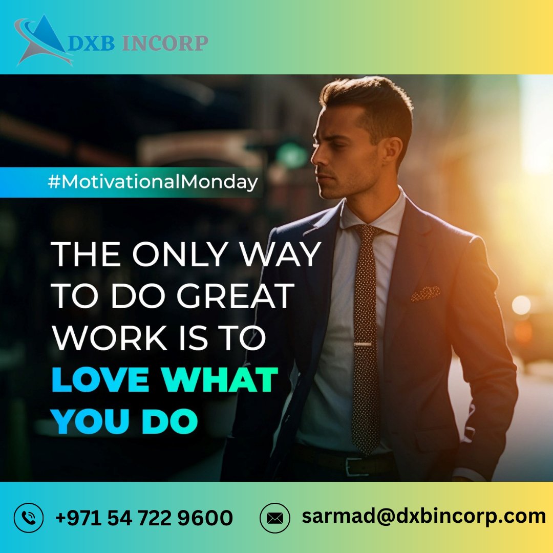 Love What You Do
.
.
.
#greatwork #lovewhatyoudo #mondaymotivation #trustyourself #morning #work #positivevibes #beginning #dubai #BusinessGrowth