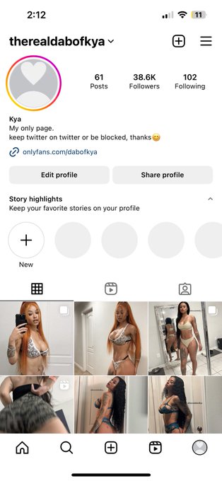 Follow my IG 💗 @therealdabofkya  (My only IG! Don&rsquo;t get scammed/catfished) https://t.co/8oLsVQnuxB<a class="tags" target="_blank" title="On Twitter" href="/?out=eyJ0eXAiOiJKV1QiLCJhbGciOiJIUzUxMiJ9.eyJpYXQiOjE3MTU1ODEwMTcsImlzcyI6InR3cG9ybnN0YXJzLmNvbSIsIm5iZiI6MTcxNTU4MTAxNywiZXhwIjoxNzQ3MTE3MDE3LCJyZWRpcmVjdF91cmwiOiJodHRwczovL3R3aXR0ZXIuY29tL3RoZXJlYWxkYWJvZmt5YSJ9.qhgPf-j0SMQtAS0_1HCimR-TLZVD5vwFhNxX0e9FSDu7QLZRzY9kkgmKlR6V9pQoVB0qef9j-0PbLHp2UMo1Ow">@therealdabofkya</a>