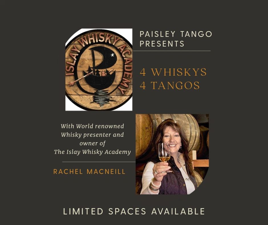 TangoPaisley's tweet photo. Islay Whisky Academy and Paisley Tango present
A very special Whisky tasting session that pair 4 drams to 4 Tangos.
Saturday 2nd September
6.00pm
The cost is £40/person.

Places are limited so book your place now by emailing Drew , info@paisleytango.com

https://t.co/iGne70sdav https://t.co/zco0JOHdJ8