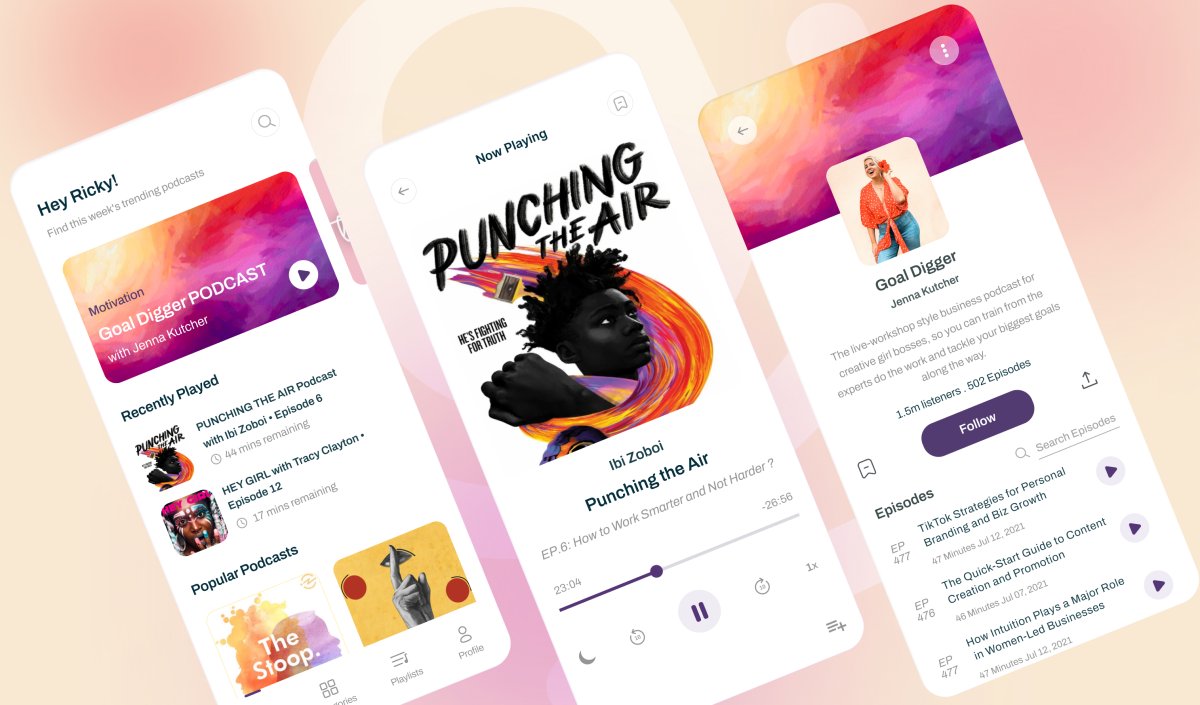 إعادة تصميم تطبيق بودكاست 

#uiuxdesign #الكويت #مصمم_تجربة_المستخدم #السعودية