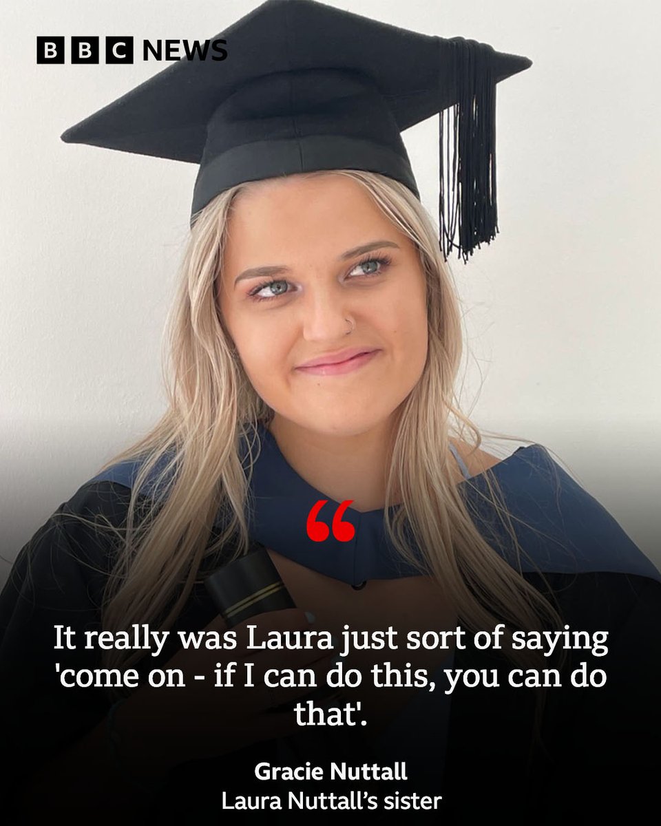 Laura Nuttall's sister, Gracie tells how her sister's strength inspired her to keep going, as she talks about sibling loss, her ambitions and her family's mission to get more funding for brain cancer research. bbc.in/3Ynmb62