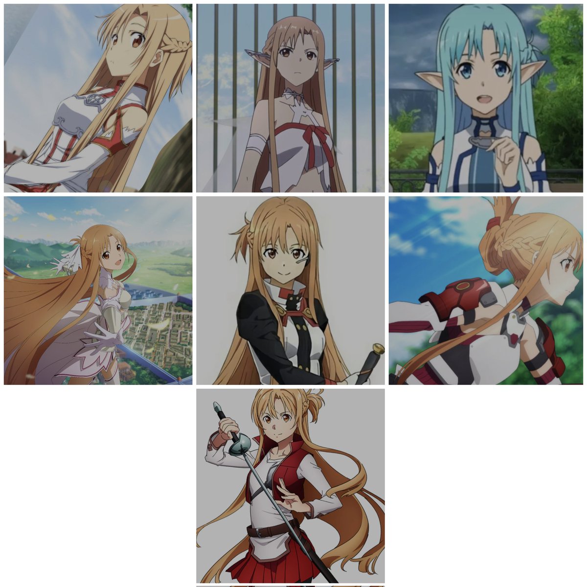 cutest_kirisuna's tweet photo. Which Asuna avatar is your favorite? Or do you prefer how she looks in the real world? https://t.co/wwtd3P9Il2