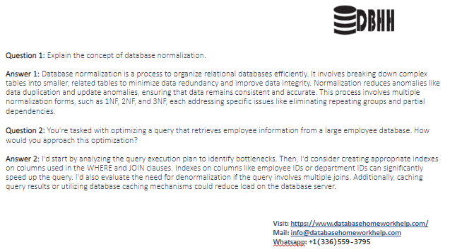 databasehomewo1's tweet image. 📚 Struggling with Database Homework? Look no further! 💡 Our experts at DatabaseHomeworkHelp.com are here to guide you through any challenge. From SQL queries to normalization, we&apos;ve got you covered. 🌐 Visit us today and ace your Database Homework! #DatabaseHomeworkHelp