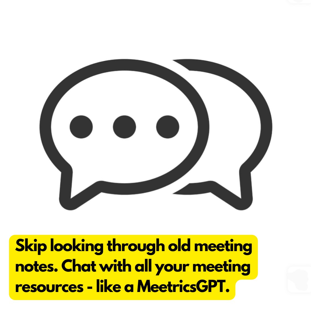 meetrics's tweet photo. CTRL+F on a 3-year long meeting notes doc? Nah. Try chatting with it instead. https://t.co/16v6M5L56H