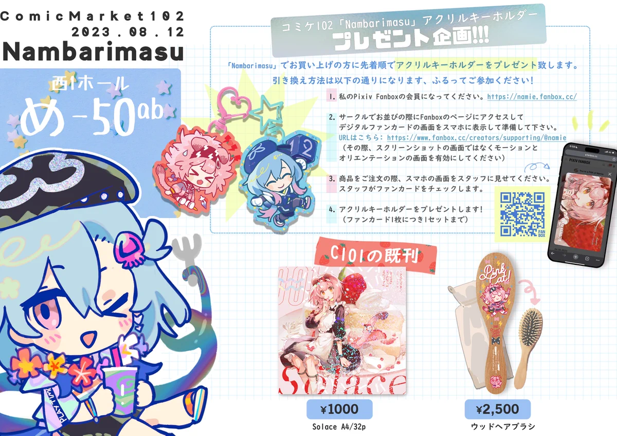 Nambarimasu namie　プレイマット C108 コミケ 夏コミ Nambarimasu namie プレイマット C108 コミケ 夏コミ C108 Nambarimasu
