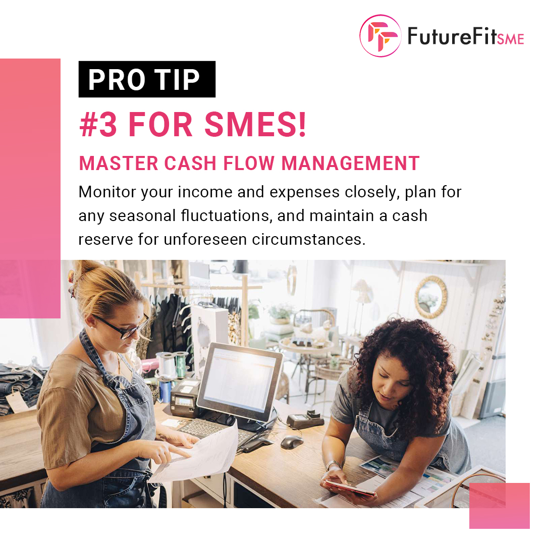 Here's our #ProTip 3 for #SMEs: Cash flow is the lifeblood of your business. By optimizing it, you gain greater control over your business's financial health, seize growth opportunities, handle expenses & face challenges with confidence

#SMEfinance #FinancialAdvice #smetips