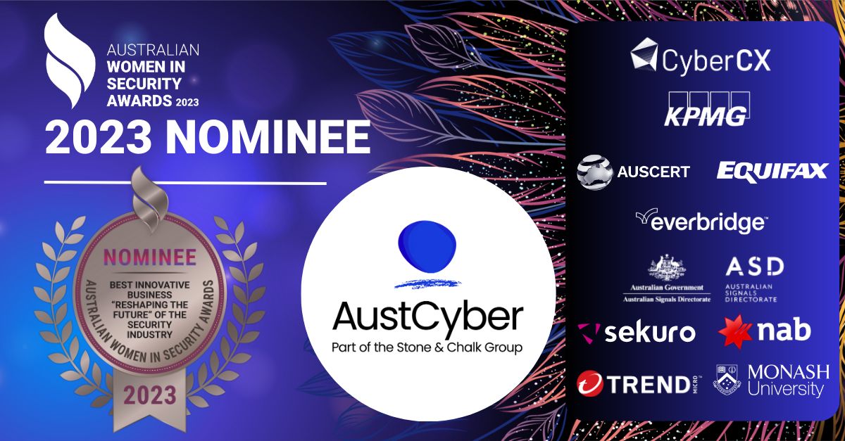 AustCyber (@austcyber) on Twitter photo We're so excited to be nominated for the Best Innovation Business 'Reshaping the Future of the Security Industry' Award at the Australian Women in Security Awards 2023. Congratulations to all of the other gamechanging nominees! <a href="/awsn_au/">AusWomenInSecurity</a> We're so excited to be nominated for the Best Innovation Business 'Reshaping the Future of the Security Industry' Award at the Australian Women in Security Awards 2023. Congratulations to all of the other gamechanging nominees! <a href="/awsn_au/">AusWomenInSecurity</a>