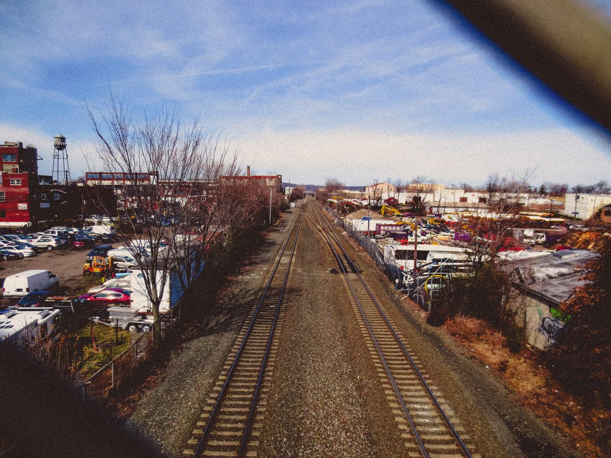 Three photos from an old camera from a drive during the end of the world
