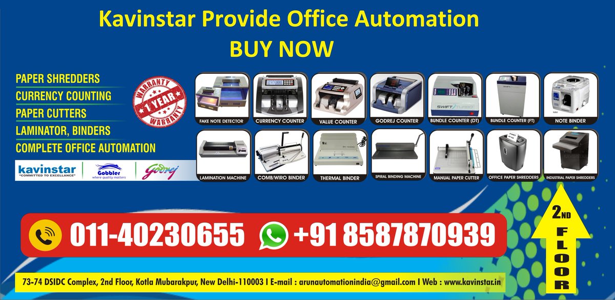 Kavinstarindia1's tweet image. 𝐁𝐞𝐬𝐭 𝐎𝐧𝐥𝐢𝐧𝐞 𝐒𝐞𝐥𝐥𝐞𝐫 𝐟𝐨𝐫 𝐐𝐮𝐚𝐥𝐢𝐭𝐲 𝐎𝐟𝐟𝐢𝐜𝐞 𝐌𝐚𝐜𝐡𝐢𝐧𝐞𝐬
केविनस्टार सबसे अच्छा ऑनलाइन विक्रेता है जो नकली नोट डिटेक्टर, पेपर श्रेडर, दस्तावेज़ बाइंडिंग मशीन, 
#CashCounting #PaperShredding #DocumentBinding
kavinstar.in