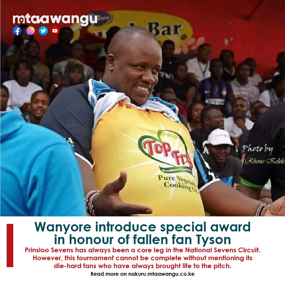 MtaaWangu's tweet photo. Wanyore introduce special award in honour of fallen fan Tyson.
https://t.co/WsFmH1Eqyr

#Nakuru #NakuruYetu https://t.co/76U7piOxcx
