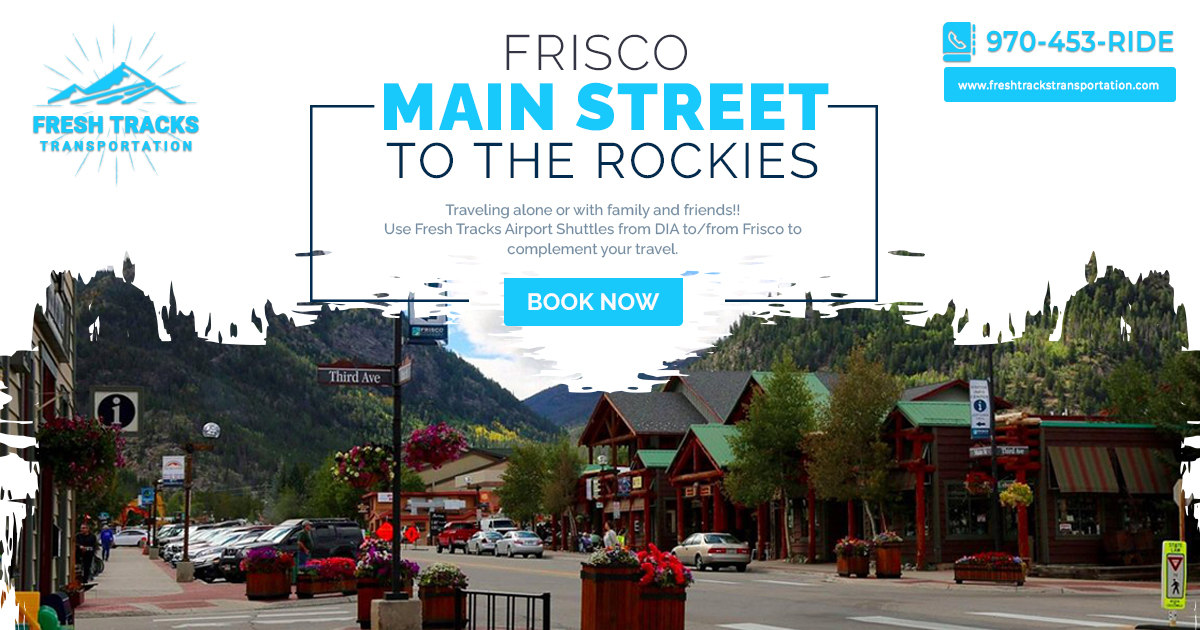 It's always the right time to visit the fabulous town of Frisco in Colorado.
Use Fresh Tracks Shuttles for a convenient commute.
#airportshuttles #summers #transportationservices #frisco #visitcolorado #downtown #mainstreet #weddingshuttles #travel #friscocolorado #coloradolife
