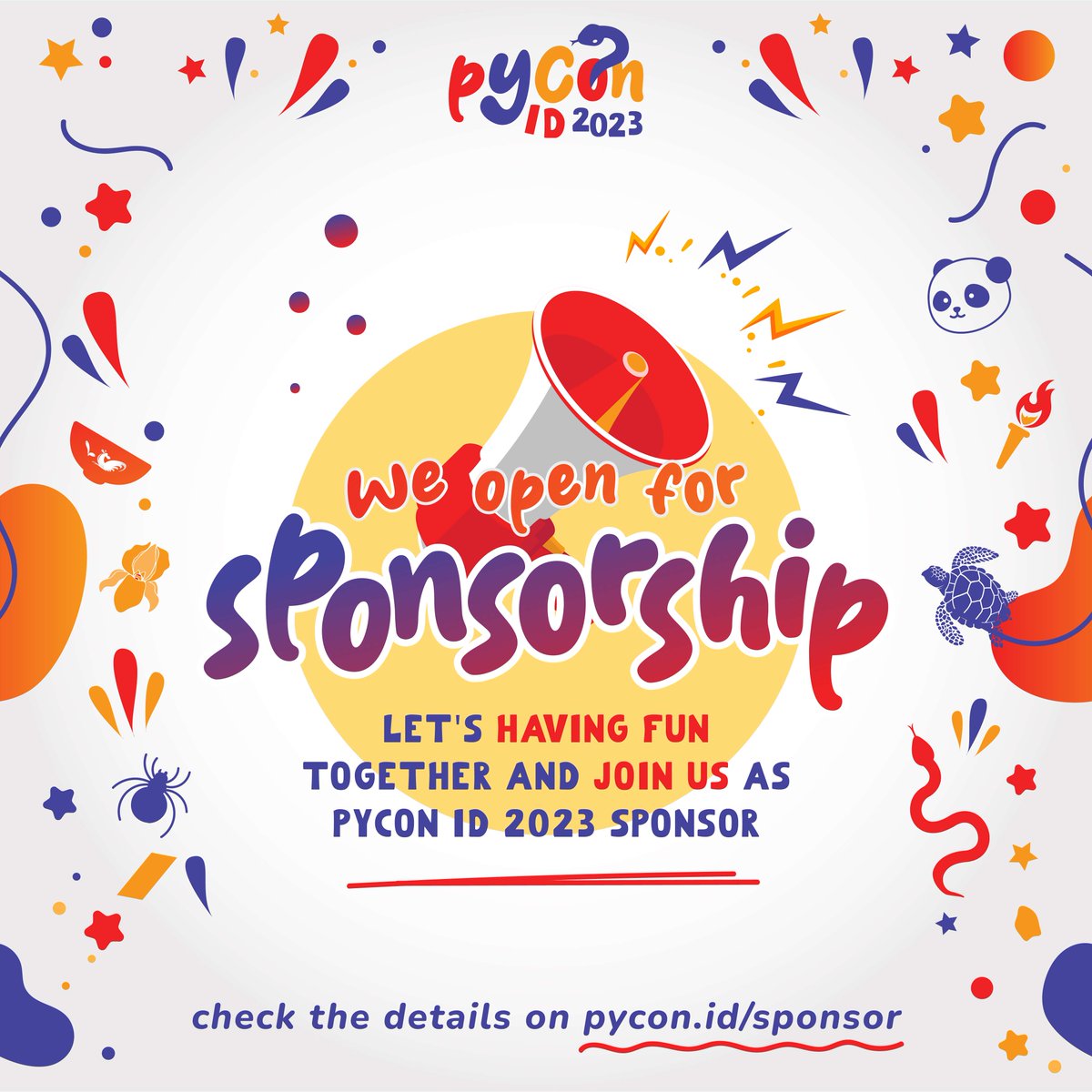 id_python's tweet image. Hello, Pythonista!
We are currently open for sponsorship application.
Come join us as sponsor on PyCon ID 2023!
More details on pycon.id/sponsor
#PyCon #PyConID #PyConID2023 #Python #PythonID