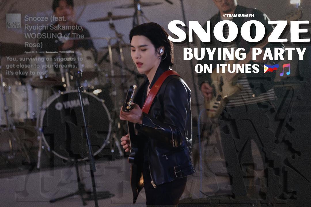 PH ARMYS, let's show our love for Yoongi!
Buy Snooze on iTunes and Drop your screenshots 👇

 DM us if you need funds

-🤡 
#SnoozeBuyingParty #EverythingWillBeAlright