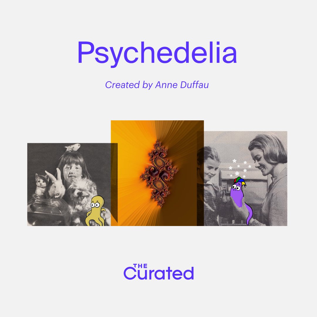 thecurated_app's tweet photo. In this art collection we look at 60s/70s psychedelic subculture with its acidic colours, geometric animations and absurd scenarios. 

This board is a selection of art to make us trip and dream.

Artists featured: @fabianospeziari, @philotimosart