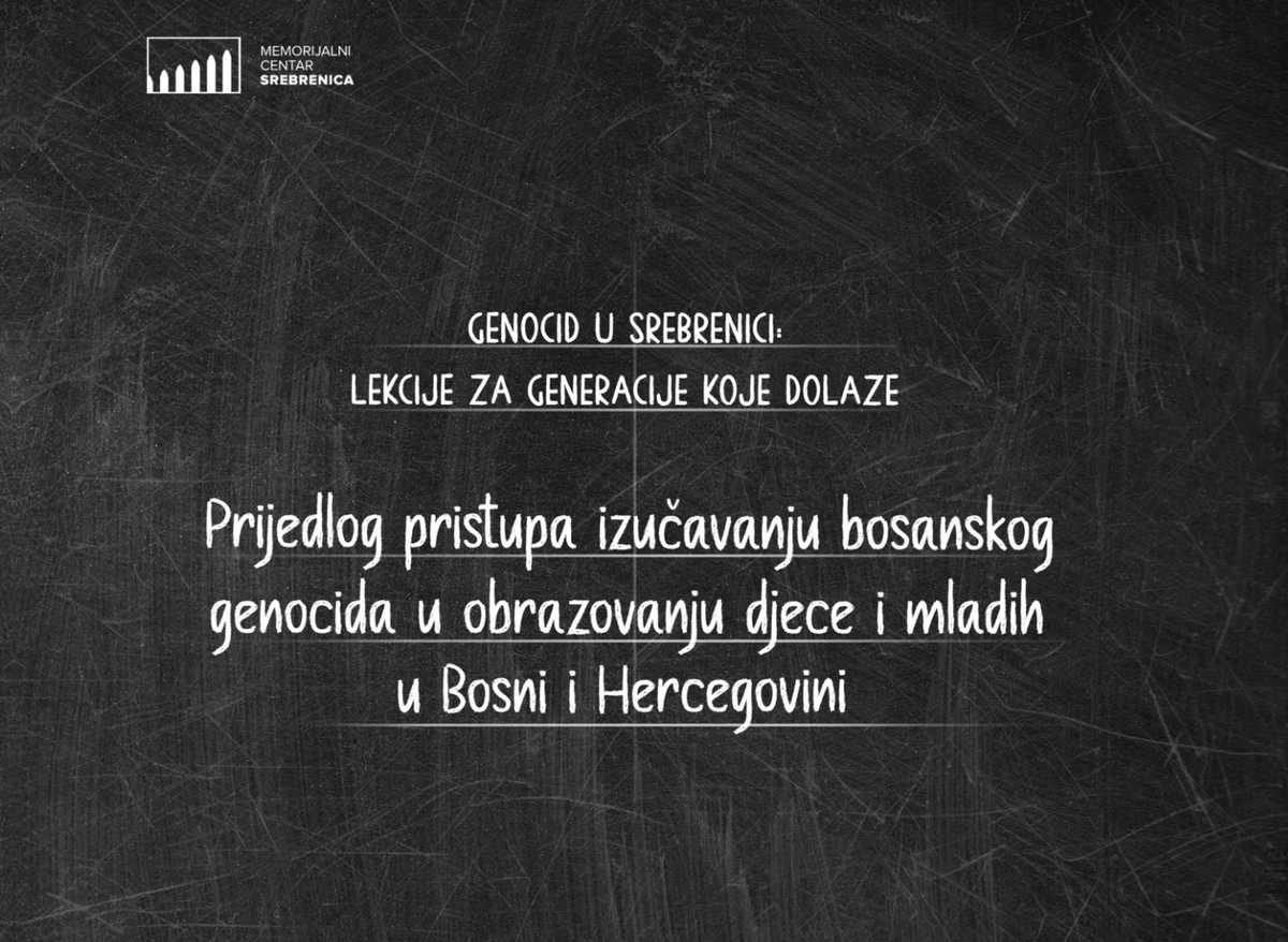suljagicemir1's tweet photo. Ove sedmice ćemo predstaviti "Genocid u Srebrenici: Lekcije za generacije koje dolaze - Prijedlog pristupa izučavanju bosanskog genocida u obrazovanju djece i mladih u BiH". https://t.co/R9MA0U2MlH