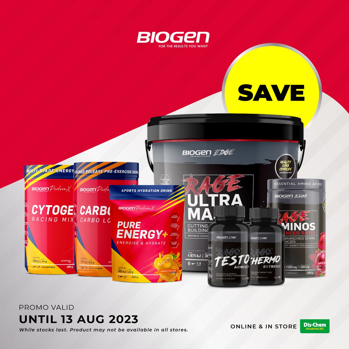 BiogenSA's tweet photo. Get ready to elevate your journey with the ultimate #biogendeals! 

Hurry, these amazing deals expire on 13th August 2023.
Don't miss out on the opportunity to shop in-store or online and seize these extraordinary offers. 

#biogen #biogendeals #beyourbest https://t.co/RrvJgzIubJ
