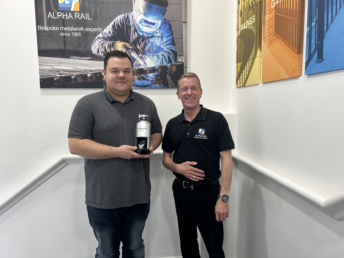 AlphaRailLtd's tweet photo. Our newest addition to the 20-year club! Congratulations Craig Upton! 20 years at Alpha Rail 😀❤️

#20years #AlphaRail https://t.co/vCXcr68I9q
