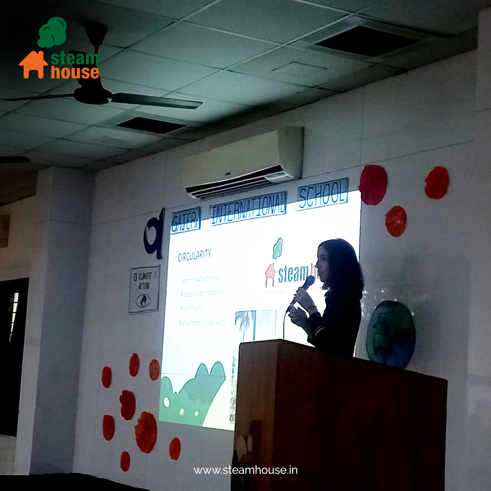 SteamHouseIndia's tweet photo. The young generation are the seeds of the future. We were glad to have Ms. Silvia Martín Muñoz from Spain at #SteamHouse last week. She has earned her Master on Global Change Biology and now travelling around the World to create awareness on #sustainability and #climatechange . https://t.co/vVfIRpLHen