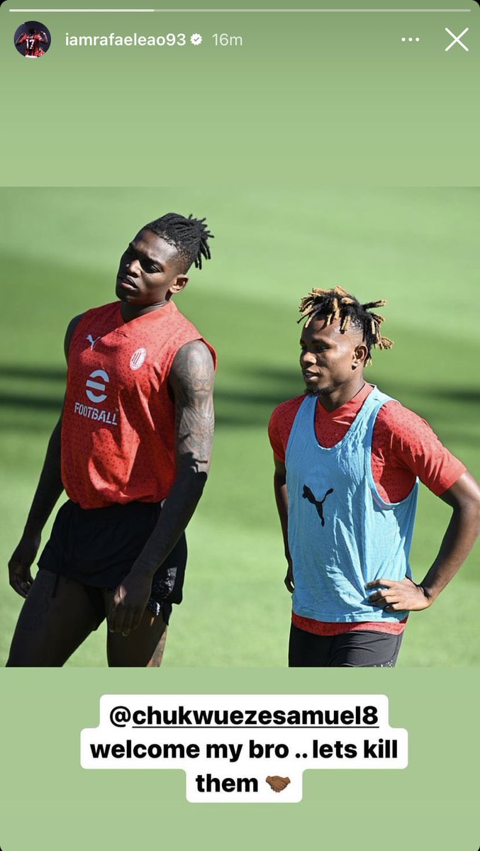 MilanEye's tweet photo. Leao on Instagram https://t.co/Viotju3c4h