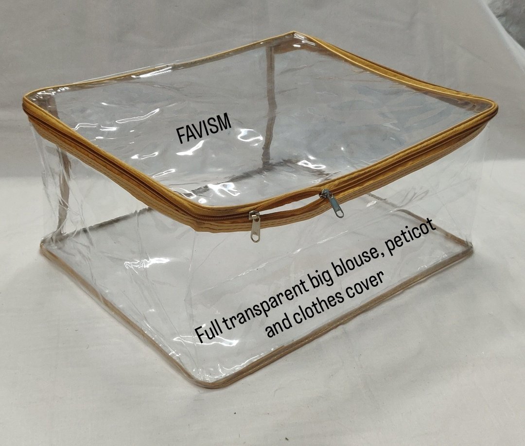 favismindia's tweet photo. Full transparent blouse | peticot & clothes cover bag, best product for keeping your costly clothes in it, made with 30MM thick transparent material and side piping to look more beautiful you can keep 6-8 clothes in it. #blouse #blouses #peticoat #blousedesign #sareeblouse https://t.co/GaxYqNYI2p