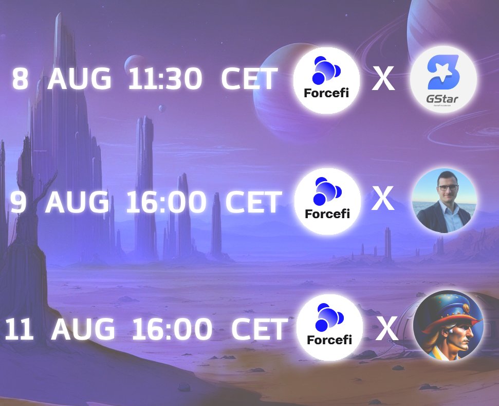 Forcefi_io's tweet photo. Weekly Twitter Spaces program:
7/8: Launching #GameFi projects w/@gmatrixs_gstar
7/9: Building your #tokenomics w/@MicheleZilocchi
7/11: Working with #Threadors w/@DynamicMuller01
Launching an early-stage project? Set your calendar! https://t.co/XVqBGi3Ok5