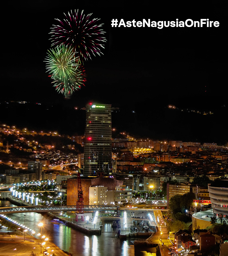 iberdrola's tweet photo. 📢¡SORTEO! ¿Y si pudieras ver los fuegos 🎆 de #AsteNagusia desde el mejor mirador de #Bilbao? Te invitamos a hacerlo desde la #TorreIberdrola 🙌🏽

🎟️ Disfruta de la magia de esta noche con quien quieras.
🗣️ Comenta #AsteNagusiaOnFire ¡y participa!

BBLL: https://t.co/l5J5qucMUT https://t.co/2XeH98dg6P