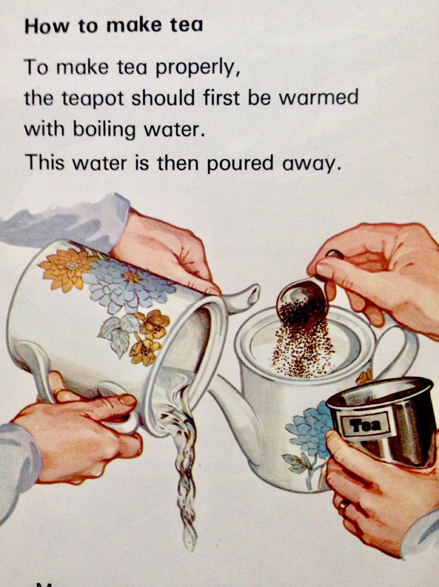 At the start of #AfternoonTeaWeek
How to make tea, according to Ladybird 

Artist: David Palmer